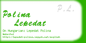 polina lepedat business card